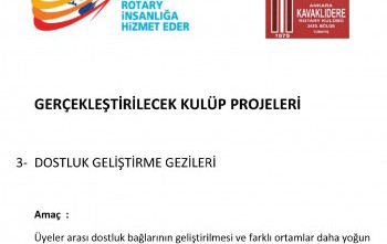 DOSTLUK GELİŞTİRME GEZİLERİ